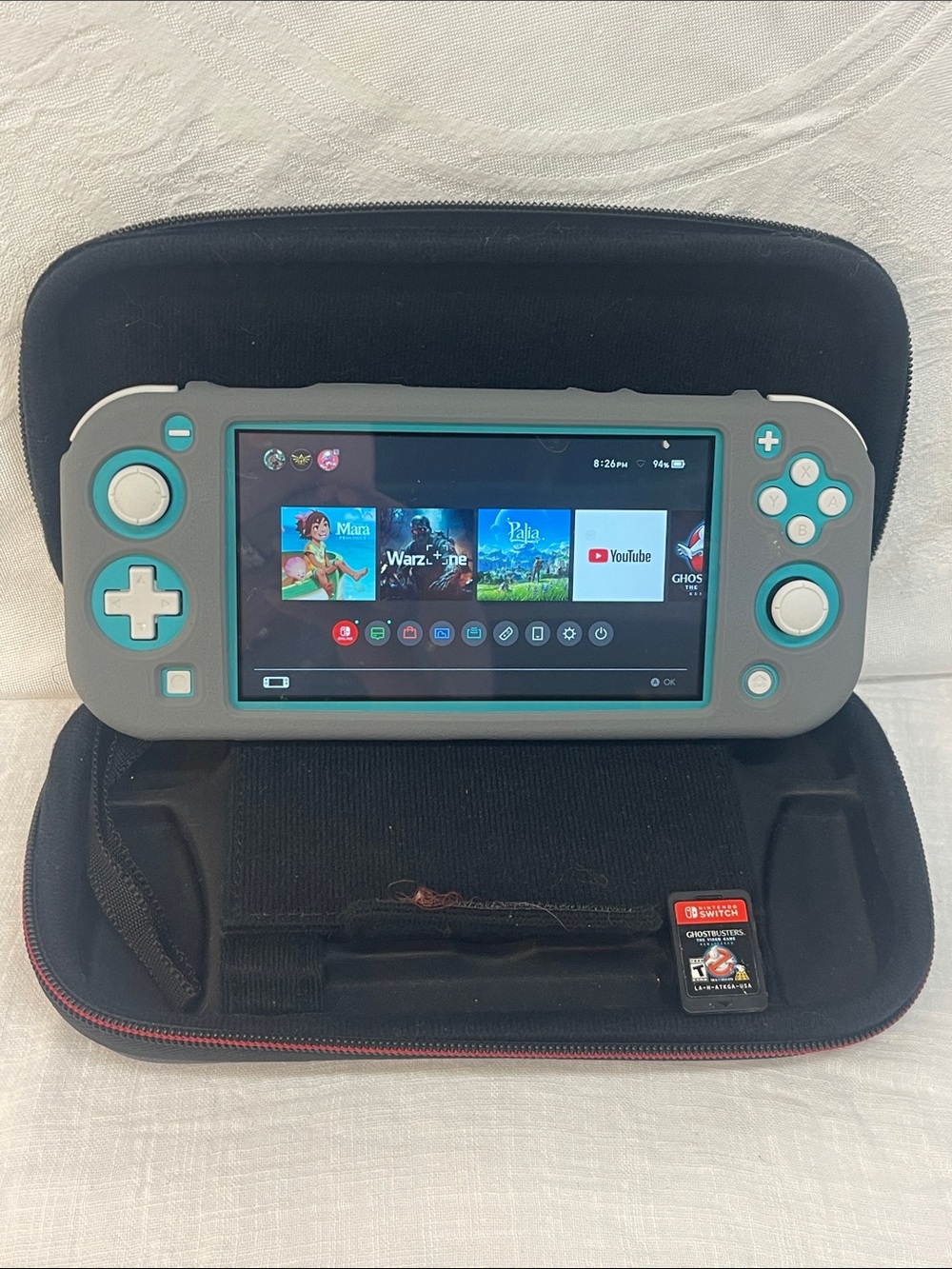 Nintendo Switch Lite Handheld Console w/ Subnautica, Case & Charger Bundle